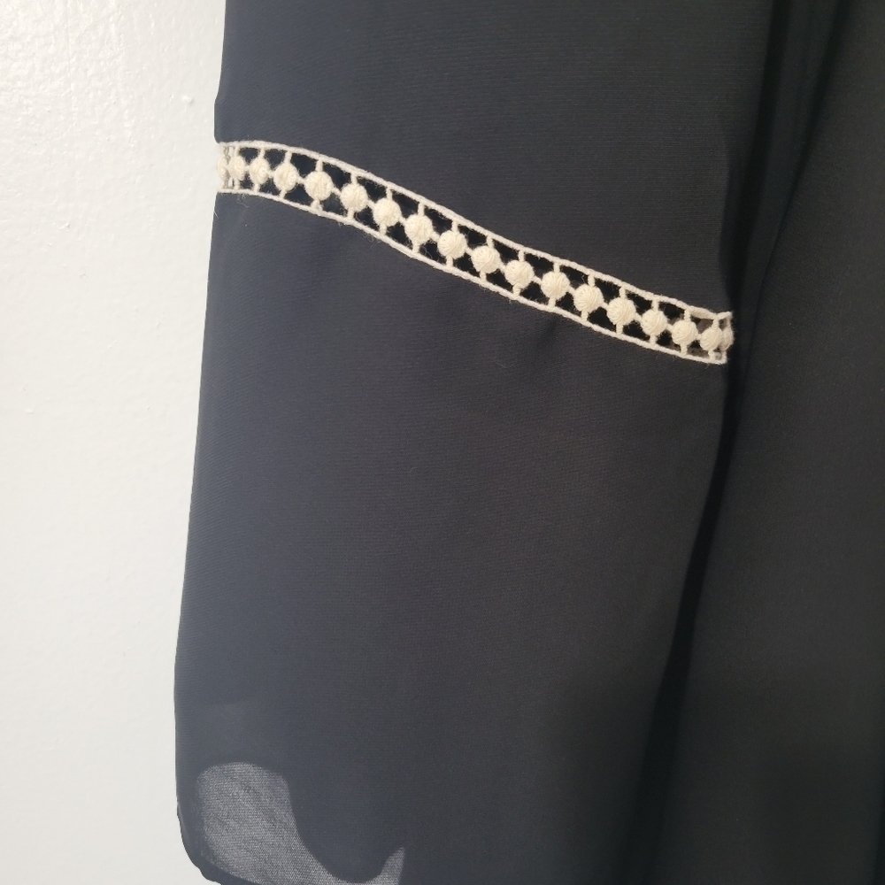 Parker Ruched Eyelet Asymmetrical Sheath Dress in Black Size XS - Picture 11 of 13